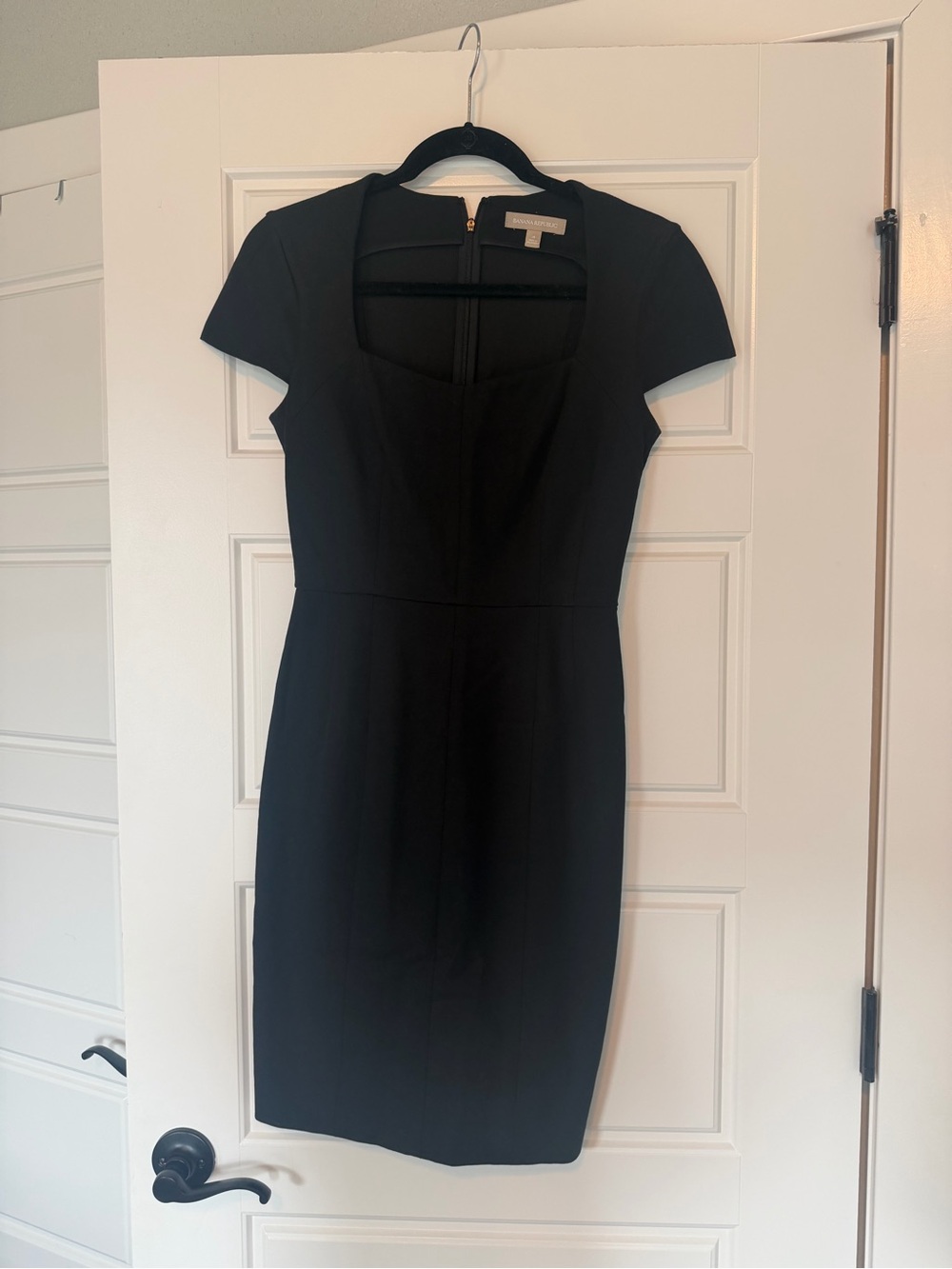 Banana Republic Black Square-Neck Sheath Dress